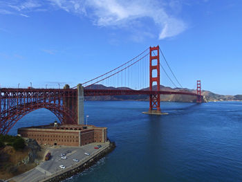 Golden gate bridge over river