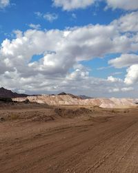 Scenic view of desert against sky