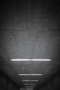 Low angle view of illuminated ceiling