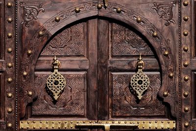 Close-up of wooden door