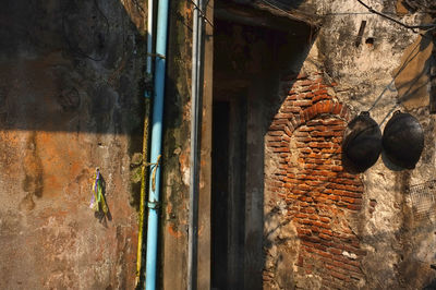 Old weathered wall of building