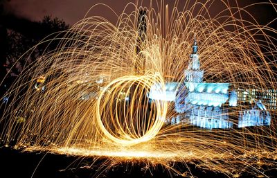 Light painting at night