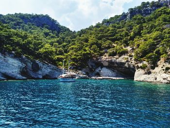 Scenic view of sea against sky