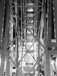 Low angle view of illuminated bridge