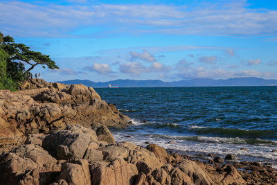 Scenic view of sea against sky