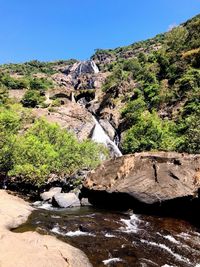 Scenic view of rocky mountains against sky