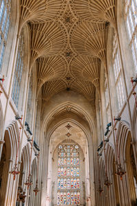 Low angle view of ceiling of building