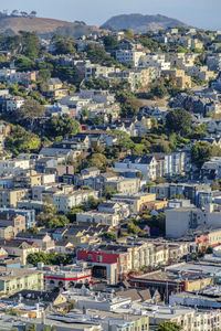 High angle view of cityscape