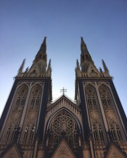 Low angle view of cathedral against clear sky