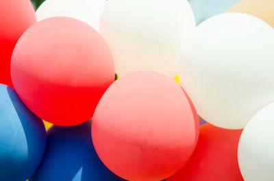 Close-up of multi colored balloons