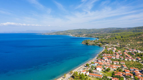 Summer neos marmaras village. sithonia, greece.