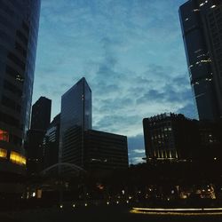 View of skyscrapers in city