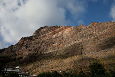 Scenic view of rocky mountains against sky