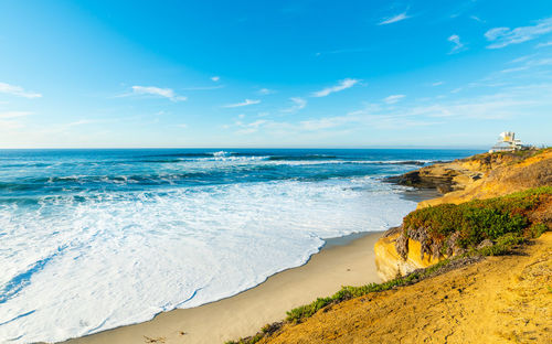 Scenic view of sea against sky