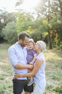 Parents with toddler son