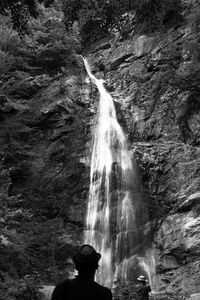 Scenic view of waterfall