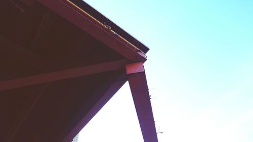 Low angle view of bridge against clear sky