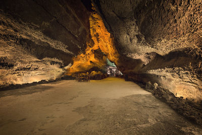 Rock formations in cave