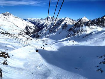 Snow covered mountain against sky