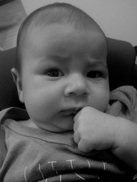 Close-up portrait of cute baby