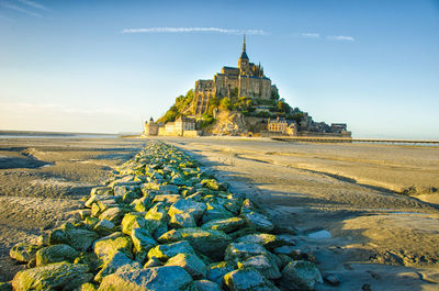 View of mont saint-michel against sky