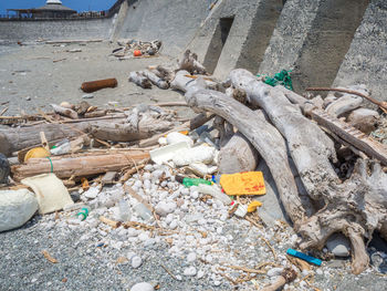 Garbage in construction site