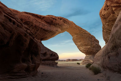 Stone arch near alula saudi arabia taken in may 2022