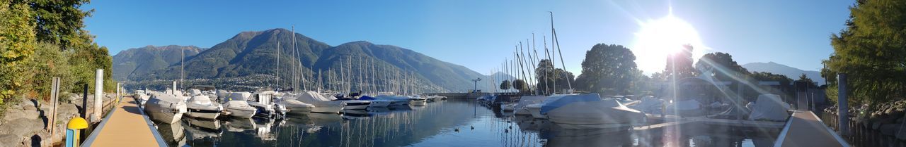 Panoramic view of lake against sky