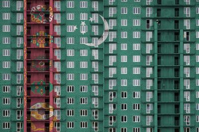 Full frame shot of modern building in city