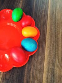 Close-up of colorful balloons on table