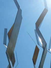 Low angle view of built structure against blue sky
