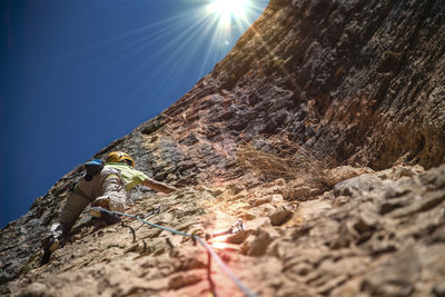 Scenic view of rock formation against sky