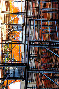 Metal railing on staircase