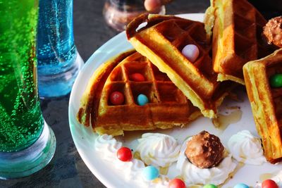 Close-up of food on table