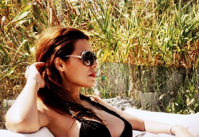 Portrait of young woman