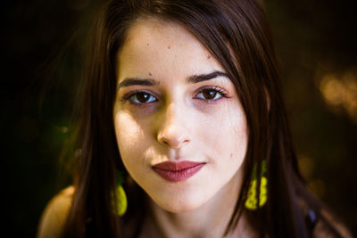 Close-up portrait of beautiful woman