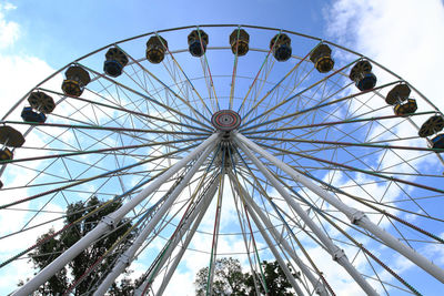 Low angle view of ferris wheel against sky