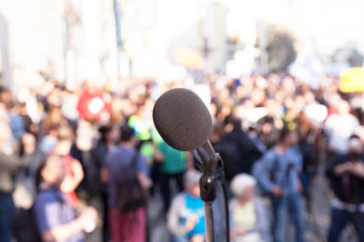 Close-up of crowd