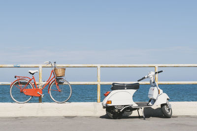 View of parked cars