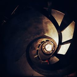 Angle view of spiral staircase