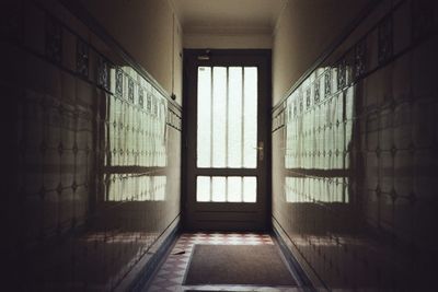 Empty corridor of building