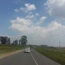 Road passing through landscape