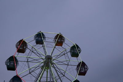 Low angle view of ferris wheel against clear sky