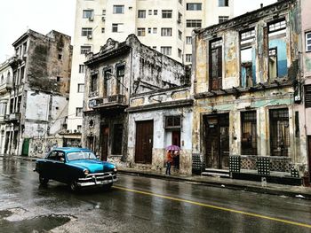 Cars on street in city