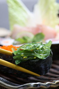 Close-up of food in plate