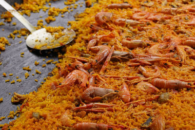 Close-up of seafood in market