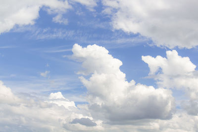 Low angle view of clouds in sky