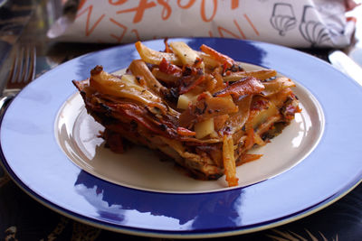 Close-up of food in plate