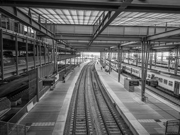 Train at railroad station platform