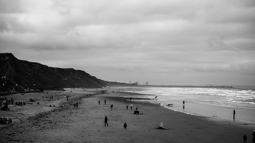 Group of people on beach